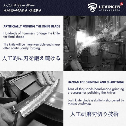8 inch Damascus Japanese Chef's Knife, Ultra-durable Steel with Superior Blade Retention for Precise Chopping, Slicing and Dicing for Professional Chefs and Home Cooks