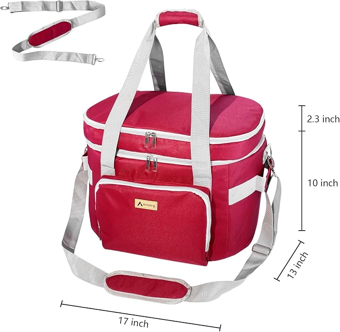 Crock Pot Bags carrying bag for 4-8 Quart Crock Pots - Insulated Travel Carrier with Fixators, Base Pad, and Shoulder Strap - Suitable for Small and Large Slow Cookers