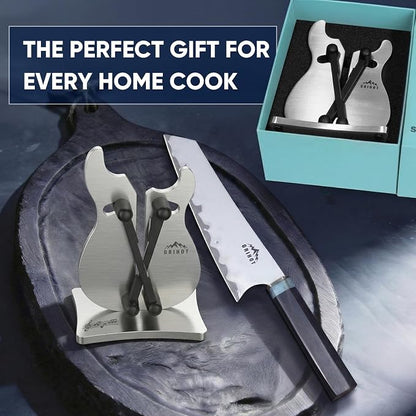 VQ-5 Professional Knife Sharpener | 3-Action Streamlined Guitar Design for Effortless Knife Sharpening - The Ultimate Tool for Precision 11 to 21 Degree Angles