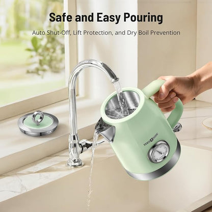 Paris Rhône Electric Kettle, Tea Kettle with 6 Temperature Settings, 1.7L Cordless Hot Water Boiler Heater, Strix Thermostat, Touch Control, Auto-Shutoff/Boil-Dry Protection, Keep Warm, LED Indicator