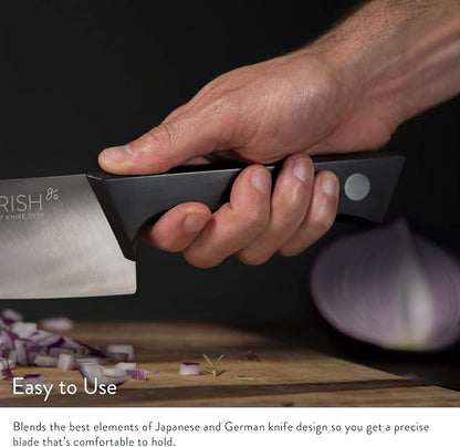 Greater Goods 8″ Chef’s Knife – German Steel (X50CrMoV15), Full-Tang, Everyday Kitchen Knife