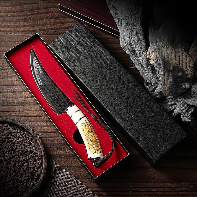 Chef Knife,8.6" Professional Kitchen Knife for Cooking,Made of Stainless Steel,Ultra Sharp for Cutting food,with Ergonomic Handle,for Home & Restaurant White