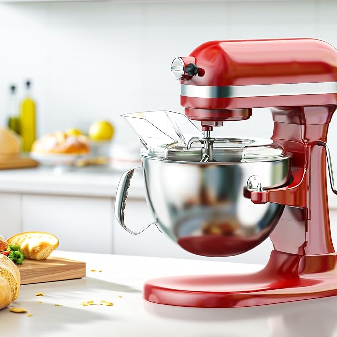 Pouring Shield for KitchenAid Mixer & Splash Guard Attachment - Compatible with 5.5-8QT Bowl-Lift Stand Mixers for KitchenAid