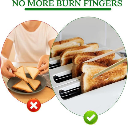 KALIONE 20 Pcs Mini Wooden Tongs Disposable Cooking Utensils Bamboo Tongs Disposable Tongs, 4 Inch Buffet Tongs Cooking Tongs for Cooking Bamboo Toast Tongs Bread Pickles Home Use, 10x0.9cm
