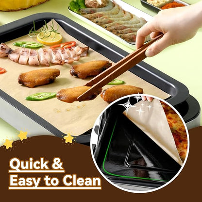Air Fryer Liners Disposable Compatible with the Breville Smart Oven Air Fryer Pro BOV900BSS, 120PCS Parchment Paper for Baking, Baking Sheet Accessories for Breville BOV900BSS Oven