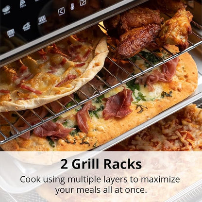 Aria 30 Qt. Touchscreen Toaster Oven with Recipe Book, Brushed Stainless Steel