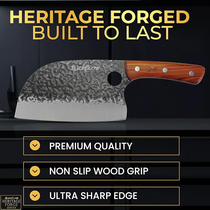Hand-Forged Professional Butcher Knife (SERBIAN CHEF KNIFE)