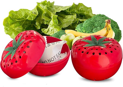 Produce Freshness Preserver Saver Kit- Keep Fruits and Vegetables Fresh Longer, Ethylene Gas and Odor Absorber in Refrigerator (2 Pack)