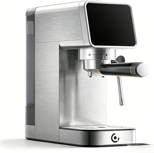 AMZCHEF Espresso Coffee Maker Self-Cleaning Function and Milk Frother