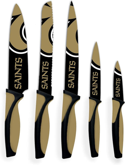 NFL New Orleans Saints 5-Piece Kitchen Knife Set