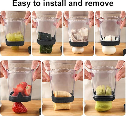 Fruit Slicer Cup: Strawberry Slicer, Strawberries Cutter Cup, Speed Cutter for Banana Grape Egg Kitchen Portable Slicing Tool(Black)