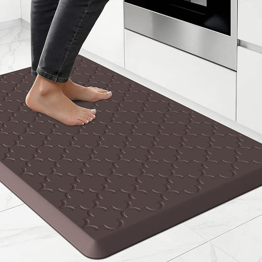 Kitchen Mat Cushioned Anti Fatigue for Floor, Non-Slip Waterproof Comfort Rug for Kitchen Sink, Standing Desk & Laundry, 20"x30", Chocolate