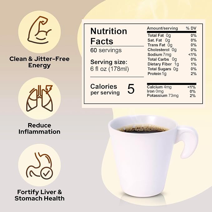 La Republica Ground Mushroom Coffee, Organic Fair Trade Arabica with Superfood Mushrooms (Medium Roast, 60 Servings)