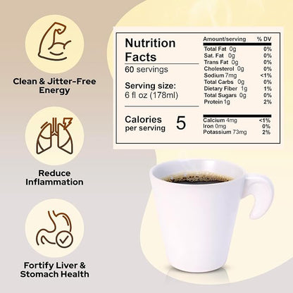 La Republica Ground Mushroom Coffee, Organic Fair Trade Arabica with Superfood Mushrooms (Medium Roast, 60 Servings)