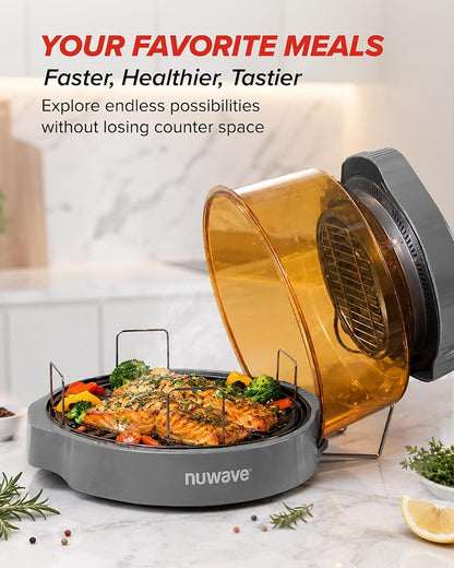 Nuwave Pro Plus 2 Air Fryer Oven, Infrared Countertop Convection, No Defrost No Preheat, Triple Combo Heating, 10-in-1 Multicooker, PFAS & BPA Free, 10LB Capacity, Dishwasher Safe Parts, 20660V03Y