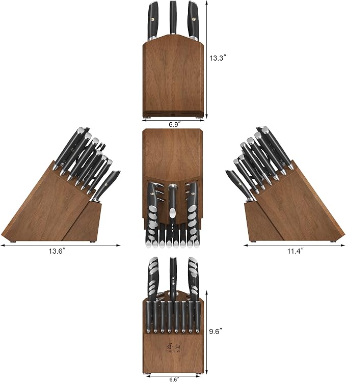 Cangshan L Series 23-Piece Classic Knife Block Set, Forged German Steel, 1027457