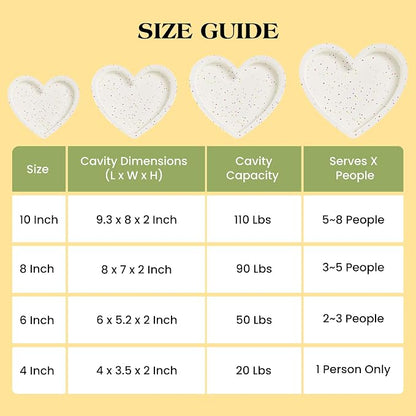 6 Inch Silicone Heart Shaped Cake Pans Set of 3, Small Nonstick Heart Molds for Baking, Food Grade Easy Release Heart Pan for Oven Air Fryer Freezer (Cream)