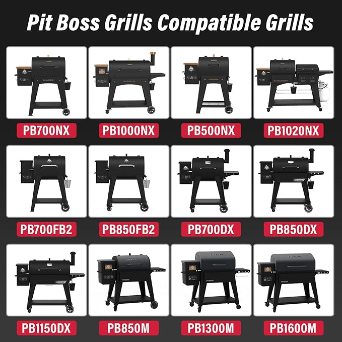 Utheer Grill Side Shelf for Pit boss 700 820 Series Pellet Grill, Heavy Duty Serving Tray Side Shelf Grill Accessories for Pit boss 700, 700FB | Compatible with PB500NX PB700NX PB700FB2 PB700DX PB850FB2 PB850DX PB850M, Trash Bag Holder, Paper Towel Hol...