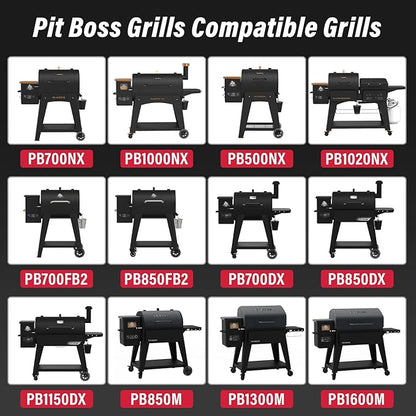 Utheer Grill Side Shelf for Pit boss 700 820 Series Pellet Grill, Heavy Duty Serving Tray Side Shelf Grill Accessories for Pit boss 700, 700FB | Compatible with PB500NX PB700NX PB700FB2 PB700DX PB850FB2 PB850DX PB850M, Trash Bag Holder, Paper Towel Hol...