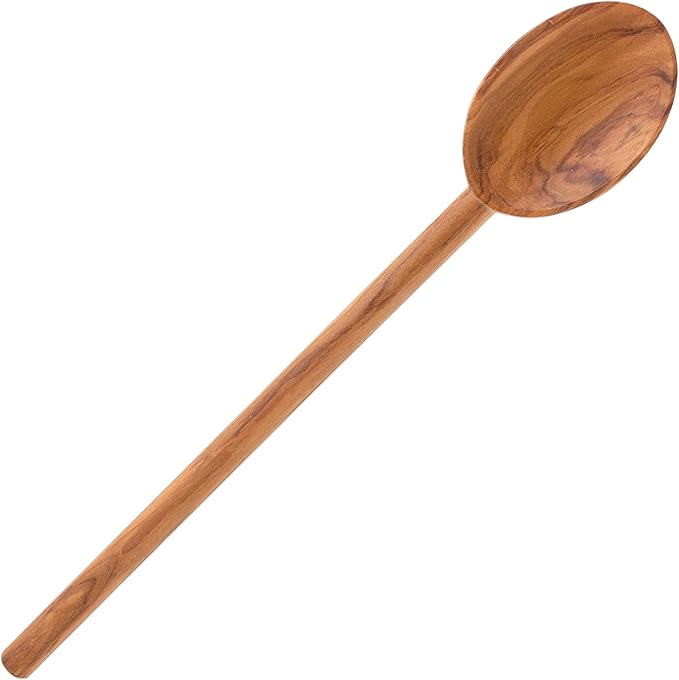 Italian Olive Wood Cooking Spoon, Handcrafted in Europe, 12-Inch
