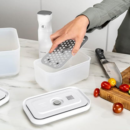 ZWILLING Fresh & Save Set of 2 Drip Tray for Plastic Boxes, Grey (Pack of 2)