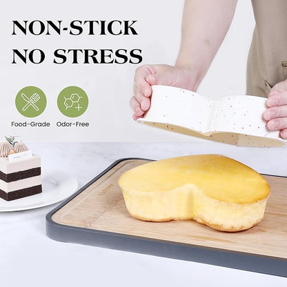 10 Inch Heart Shaped Silicone Cake Pans Set of 3, Large Nonstick Heart Baking Molds for Oven/Air Fryer, Food Grade Easy Release Heart Pan（Cream）