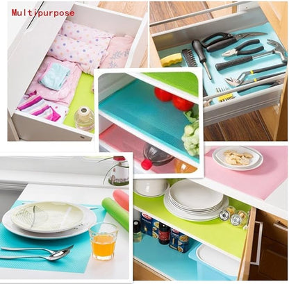 9 Pack Refrigerator Mats,Washable Fridge Mats Liners Easy to Clear Fridge Pads Mat Shelves Drawer Table Mats Refrigerator Liners for Shelves,3Red/3Green/3Blue