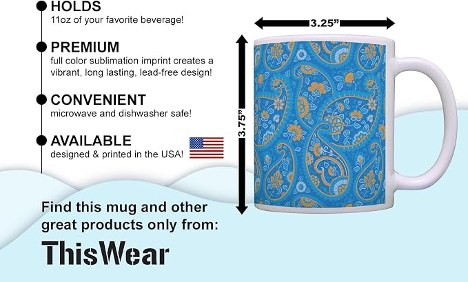 ThisWear Dog Owner Gifts Best Pug Mom Ever Paw Pattern Gift 11oz Ceramic Coffee Mug with Handle