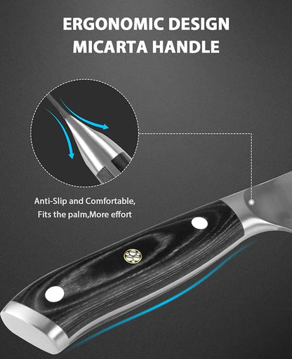 6in Chef Knife,Sharp Kitchen Knife, High-Carbon German EN1.4116 Stainless Steel Cooking Knife, Kitchen Knife ergonomically Design With Gift Box, Suitable as a Gift for Family and Lover