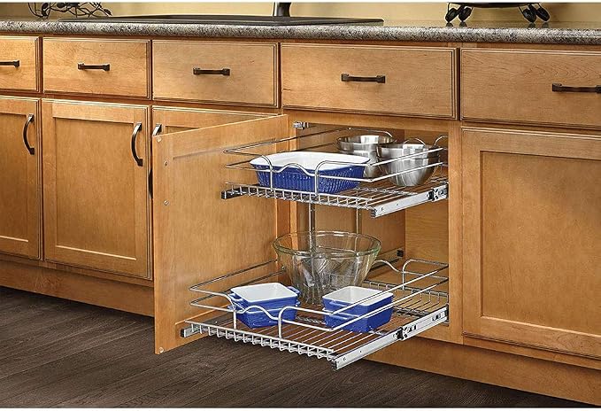Rev-a-Shelf 5WB2-1822-CR 17.75" x 22" Double Pullout Wire Basket