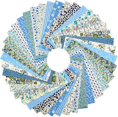 80 Pcs Jelly Roll Fabric Strips for Quilting, Sewing Supplies-2.6 Inch Precut Cotton Fabric Bundles, Perfect for Quilt Projects Blue