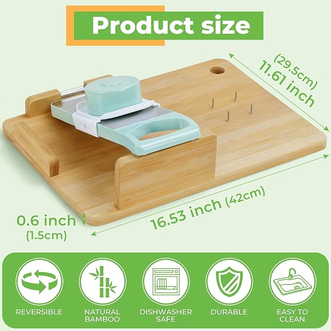 Adaptive One Handed Cutting Board, Handicap Kitchen Tools with Steel Spikes, Adaptive Equipment for Elderly, Stroke Patient, One-handed Person, Disabled and Amputees