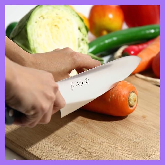 Japanese Chef Knife INOX AUS-8A Stainless Steel Black Pakkawood Handle, Gyuto 8.3-inch (210mm)