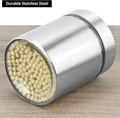 QWORK 6 Pack 20 oz Stainless Steel Glass Kitchen Canisters Set, Airtight Food Storage Containers with Window, for Flour Cookies Spices Grains