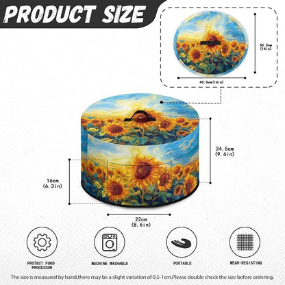Retro Sunflower Slow Cooker Dust Cover 6-8 qt Crock for Pot Keep Small Kitchen Appliance Clean Kitchen Home Accessories Decor Cover