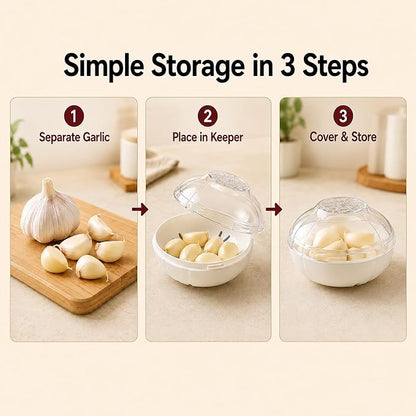 Garlic Keeper Garlic Saver Garlic Storage Containers Reusable Garlic Holder Organizer