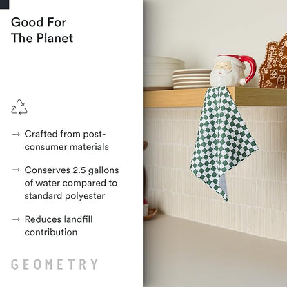 GEOMETRY Holiday Kitchen Dish Cloths - Quick Dry Dishcloths for Kitchen - Premium Dish Rags with Geoweave - 3-Pieces (Wrapped Up, 10"x10")