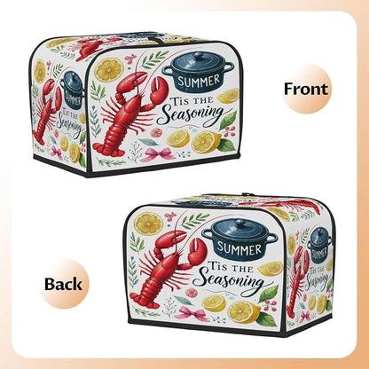 Toaster Cover 4 Slice Wide Slot Crayfish KitchenBread Toaster Oven Dustproof Cover Small Appliance Kitchen Covers Dust and Fingerprint Protection for Women Gift 4 Slice