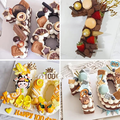 Dioycli Number Cake Molds for Baking 3D Silicone Cake Molds DIY Personalized Cake Pan for Birthday Wedding and Anniversary Number 1 Cake Pan of 10 Inch