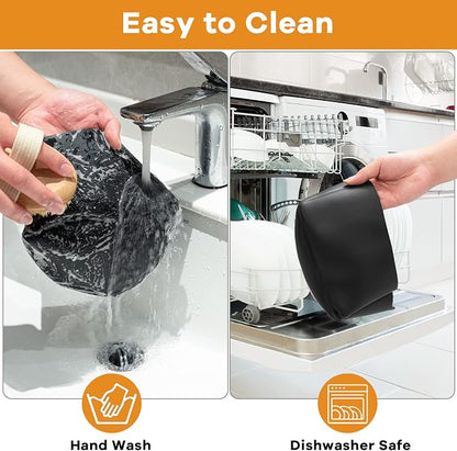 Silicone Liners Fit for Crock Pots/Slow Cookers 7-8QT, Slow Cooker Divider Insert Compatible for Crock Pot Liners, Reusable/BPA Free/Leakproof/Cooking Accessories for Most 7-8 QT Slow Cooker