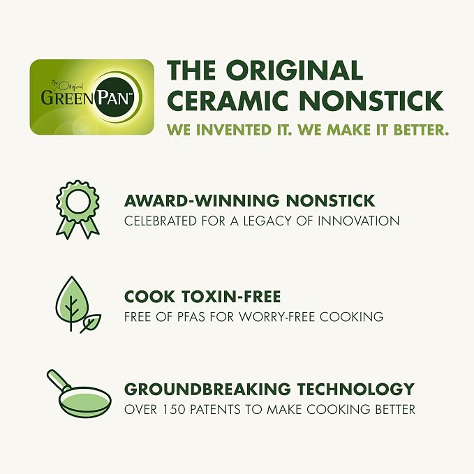 GreenPan 8QT Locking Lid Slow Cooker, Ceramic Nonstick PFAS-Free Removeable Bowl, Silicone & Glass Rim, Travel Friendly, Multi-Cooker, Stovetop Searing & Oven Safe 400°F Dishwasher Safe Parts,Graphite