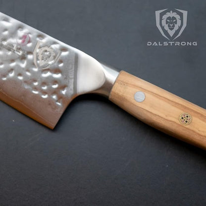 Dalstrong Chef Knife 8 inch Blade - AUS-10V Japanese Steel - Full Tang - Olive Wood Handle - Chef's Knife - Shogun Series - Razor Sharp Kitchen - Professional Premium Sheath