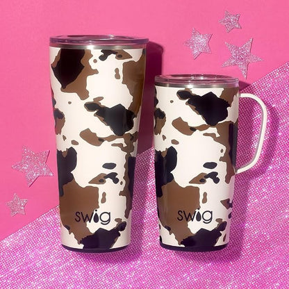 Swig Life 22oz Travel Mug, Insulated Tumbler with Handle and Lid, Cup Holder Friendly, Dishwasher Safe, Stainless Steel, Travel Coffee Cup, Insulated Mug with Lid (Hayride)
