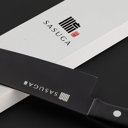 SASUGA Lightweigth Japanese Santoku Chef’s Knife 170mm – Made in Japan | Molybdenum-Vanadium Stainless Steel | Razor-Sharp, Rust-Resistant Blade for Meat, Fish & Vegetables