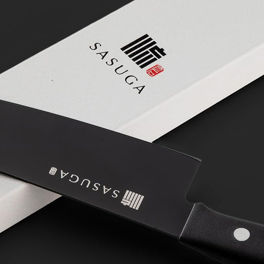 SASUGA Lightweigth Japanese Santoku Chef’s Knife 170mm – Made in Japan | Molybdenum-Vanadium Stainless Steel | Razor-Sharp, Rust-Resistant Blade for Meat, Fish & Vegetables