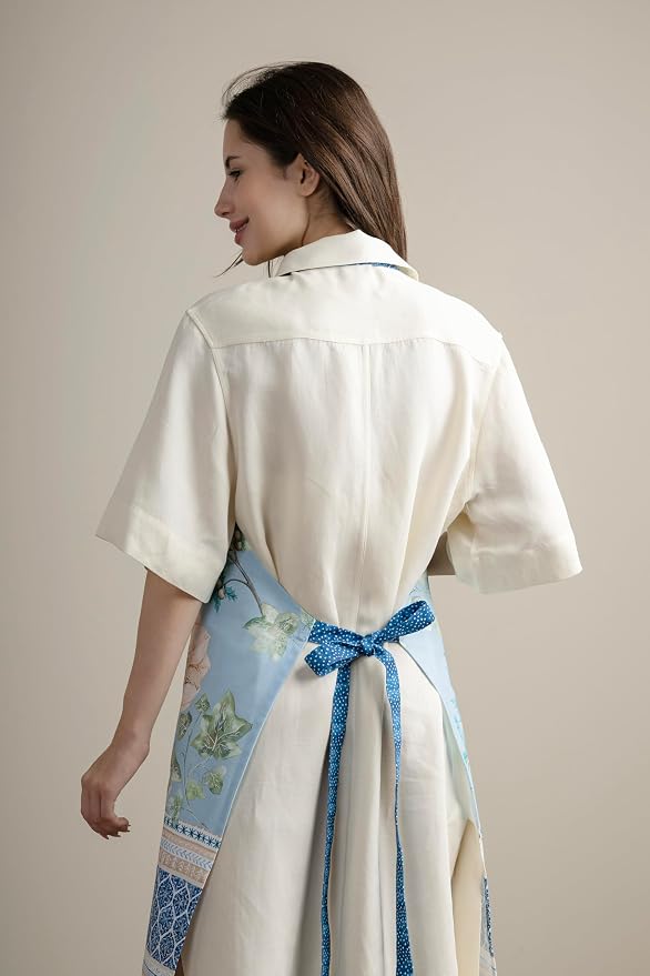 Maison d' Hermine 100% Cotton Apron for women with Pocket Kitchen Chef Apron for Men Cooking Spring Summer