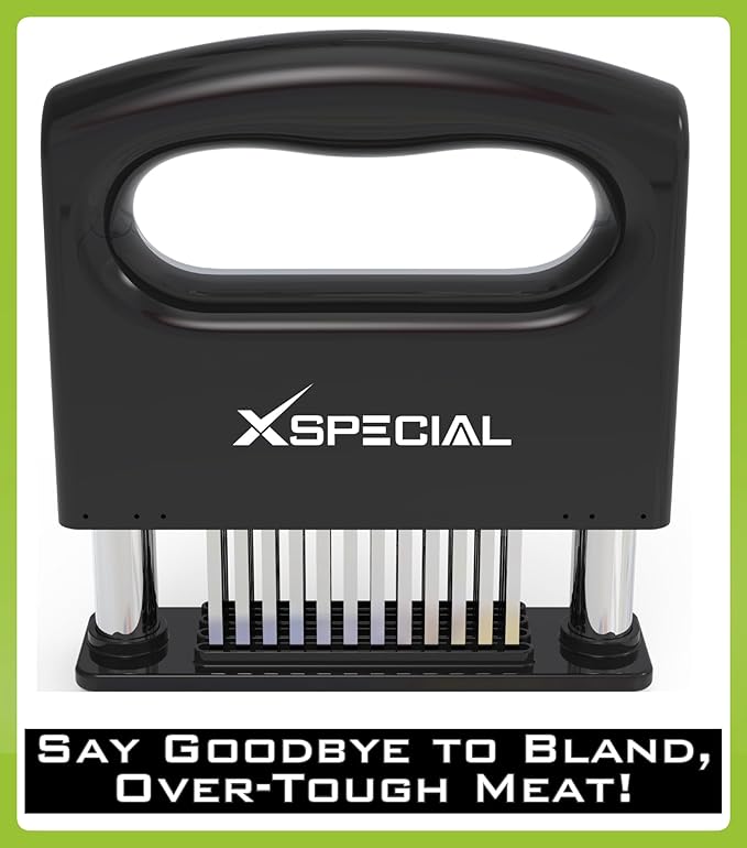 XSpecial Mini-Deluxe Meat Tenderizer - 48 Blade Stainless Steel Needle Tenderizer for Steak & Chicken