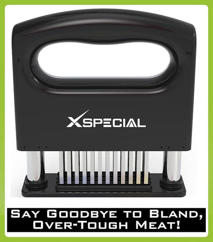 XSpecial Mini-Deluxe Meat Tenderizer - 48 Blade Stainless Steel Needle Tenderizer for Steak & Chicken