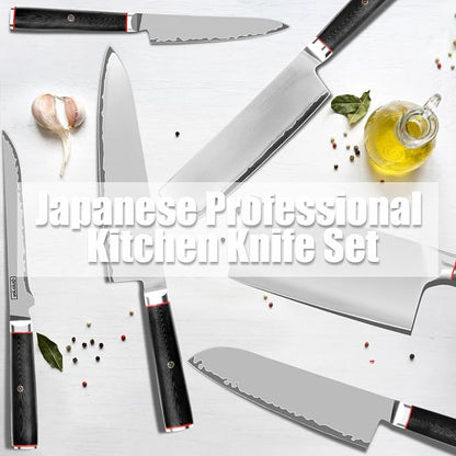 Japanese Carbon Steel Meat Cleaver Knife Professional 9CR18MOV Butcher Knife Sharp Kitchen Chopper Knife for Meat Vegetable with G10 Handle