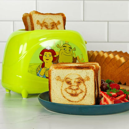 Uncanny Brands Shrek Two-Slice Toaster - Toasts Shrek’s Iconic Face Right On Your Bread